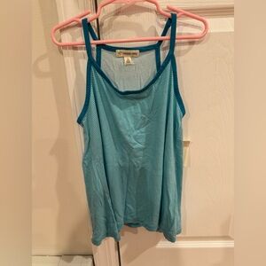 Teal Striped Girl’s Tank Top